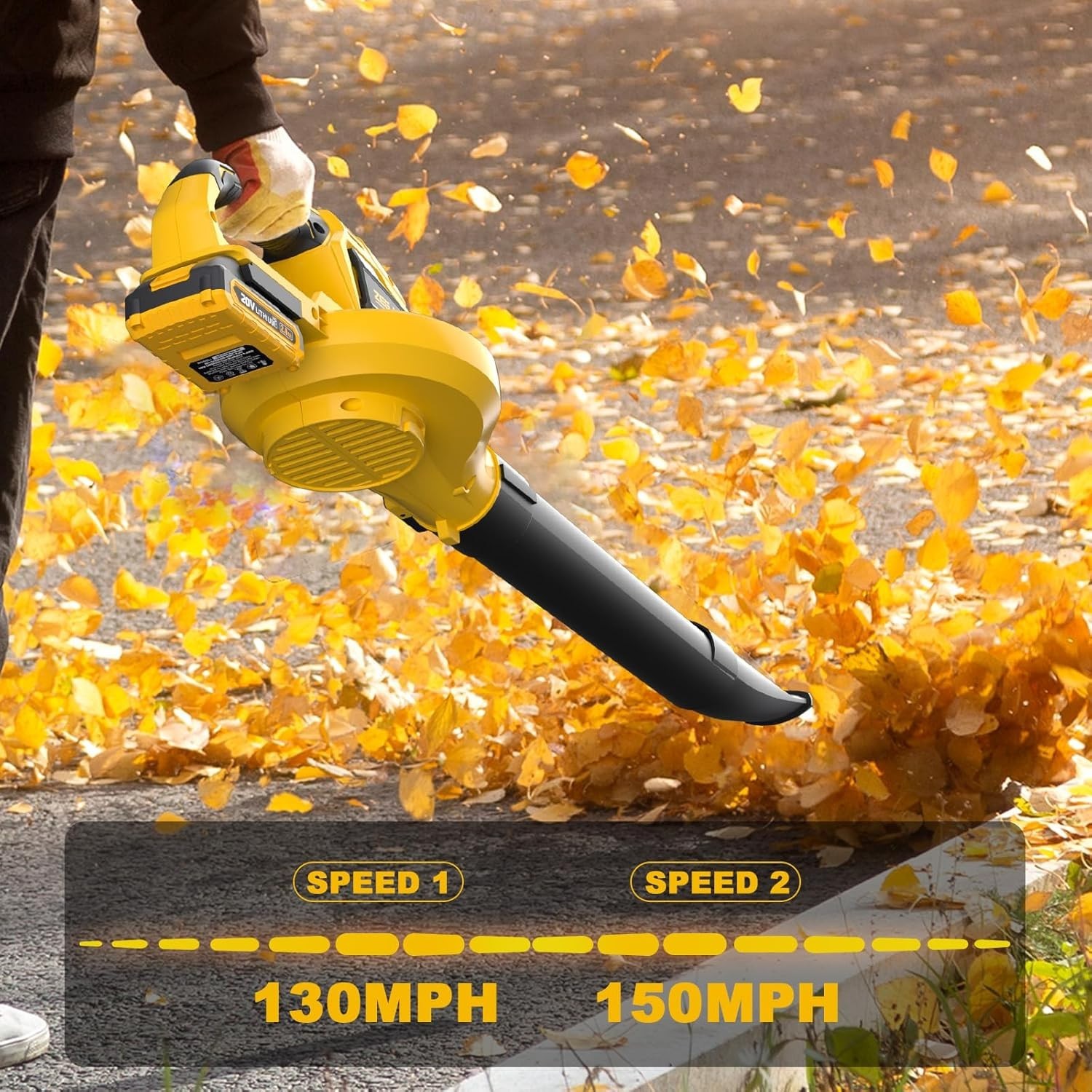 2-in-1 Cordless Leaf Blower & String Trimmer Kit 150 MPH 12 Inch, 2×2.0Ah