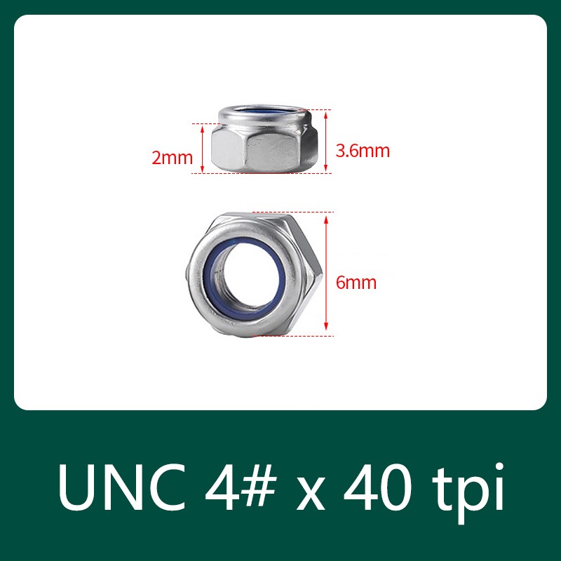 UNC Stainless Steel Nylon Insert Hex Lock Nuts Nylock 4,6,8,10,1/4,5/16,3/8,1/2″