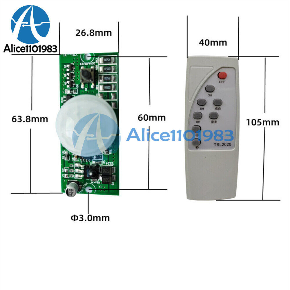 3.2V 3.7V Solar Street Light Circuit Board Controller Driver w/ Remote Control