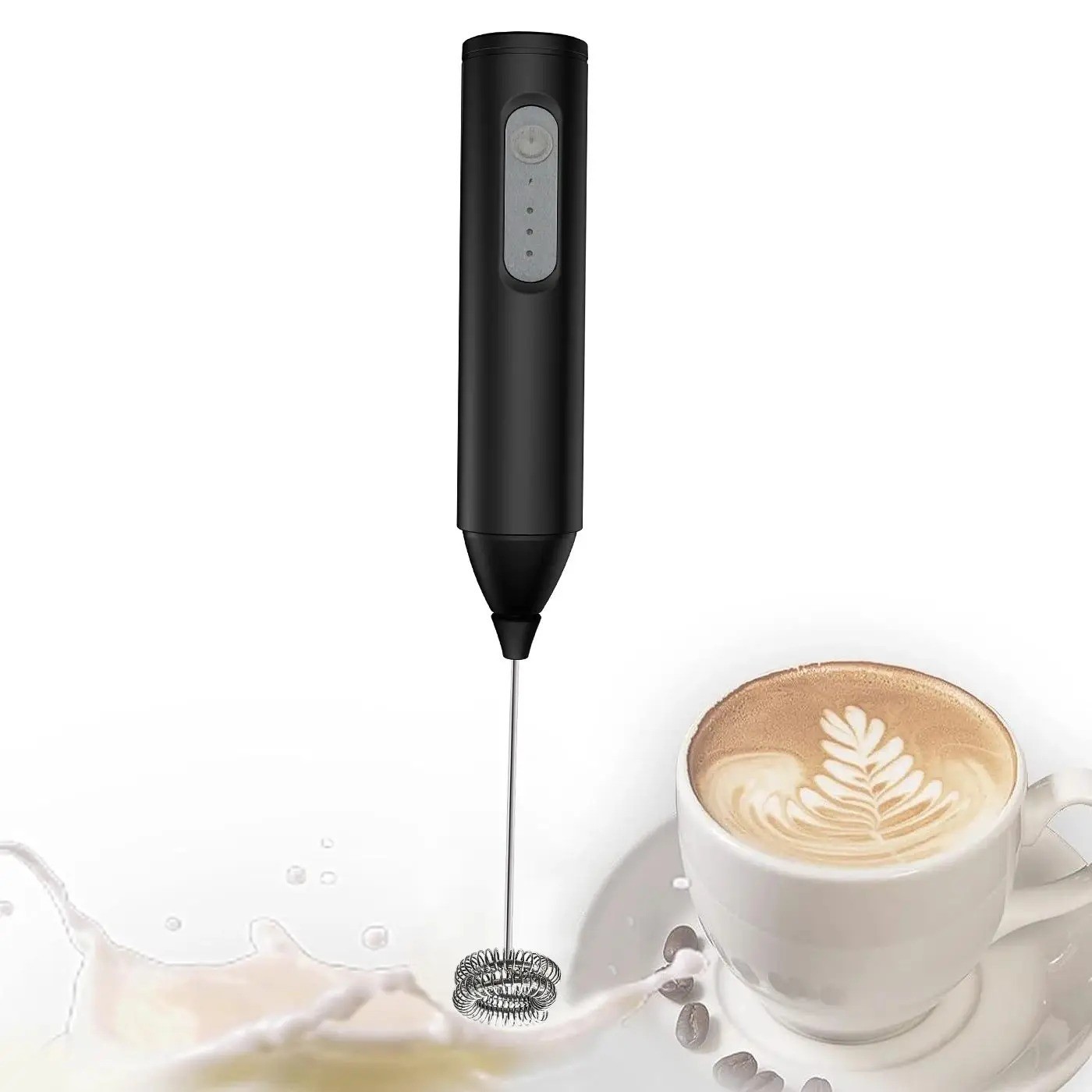 USB Rechargeable Milk Frother 3 Speed Electric Foam Maker Coffee Whisk