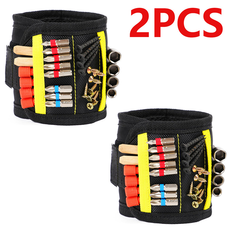 2Pcs Magnetic Wristband For Holding Wrench Screw Nail Bit DIY Handyman