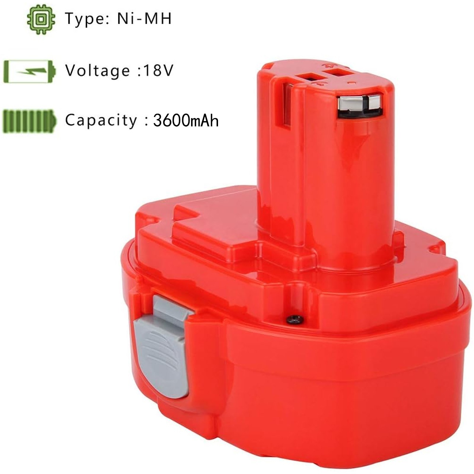 1x 18V 3.6Ah Ni-MH Battery for Makita 18V Cordless Tools 1822 1834 1835 PA18