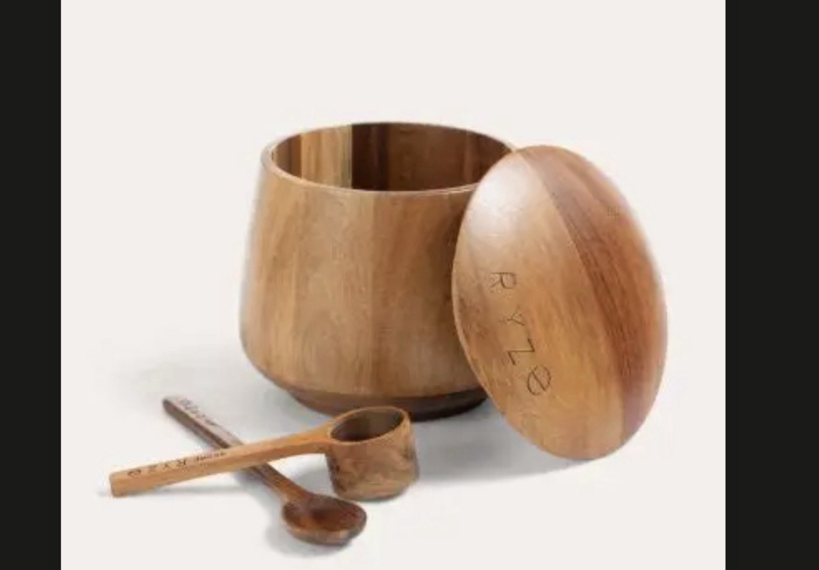 Ryze Superfoods Acacia Jar With Two Spoons