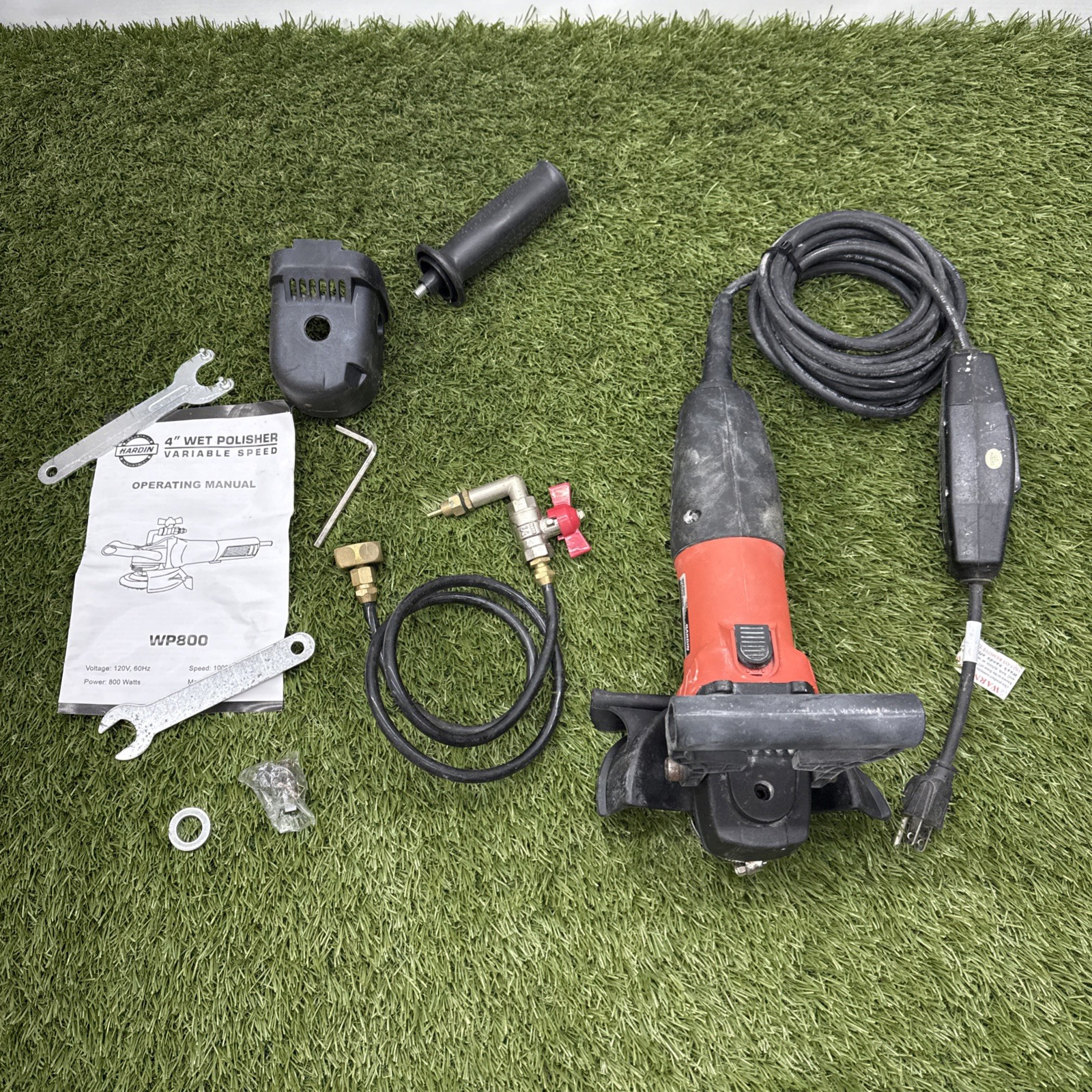 Hardin WP800 5 Inch Variable Speed 120V 1000-4000 RPM Wet Polisher & Grinder