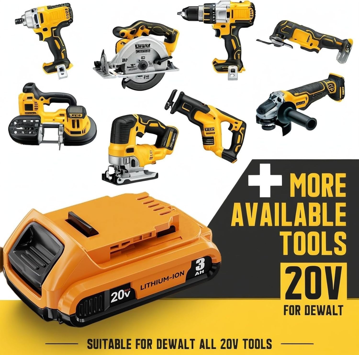 2PACK Dewalt DCB203 20V Max Battery 3.0Ah Lithium Ion Li-Ion 20 Volt /Charger