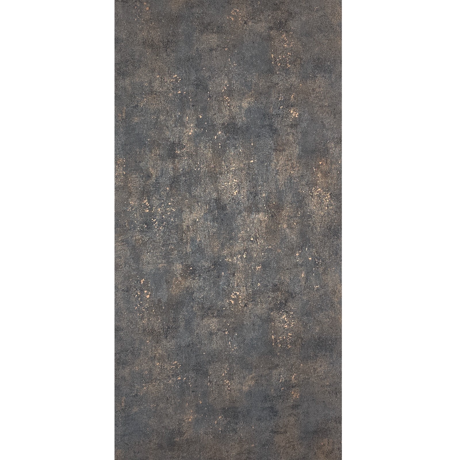 Distressed paint gray rose gold metallic faux concrete plaster texture wallpaper