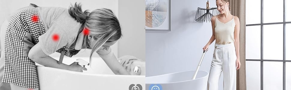 Electric Spin Scrubber Shower Scrubber with Digital Display 5 Brush Heads Clean