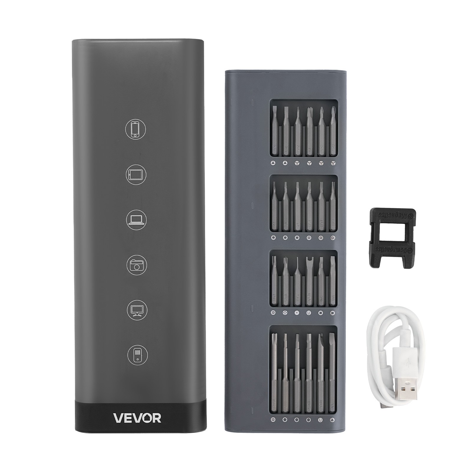 VEVOR Electric Precision Screwdriver Set Mini Electric Screwdriver with 48 Bits