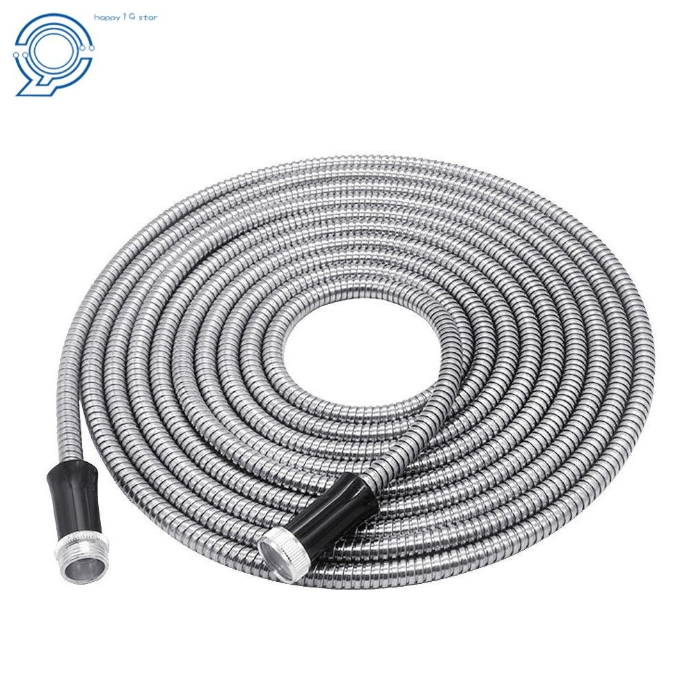 Flexible Lightweigh Stainless Steel Metal Garden Water Hose Pipe 100 Feet