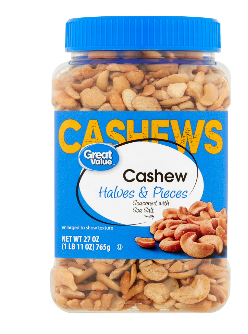 Great Value Cashew Halves & Pieces, 27 oz (PACK OF 2) Free Shipping