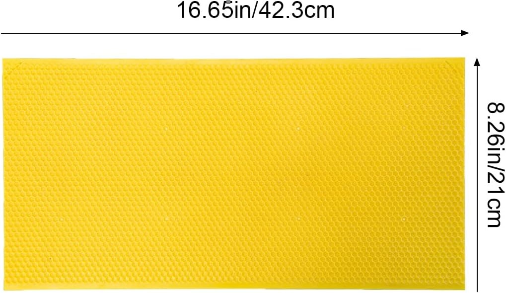 Yellow Wax Coated Beehive Foundation Sheets, Deep 8-1/2″, for Frames