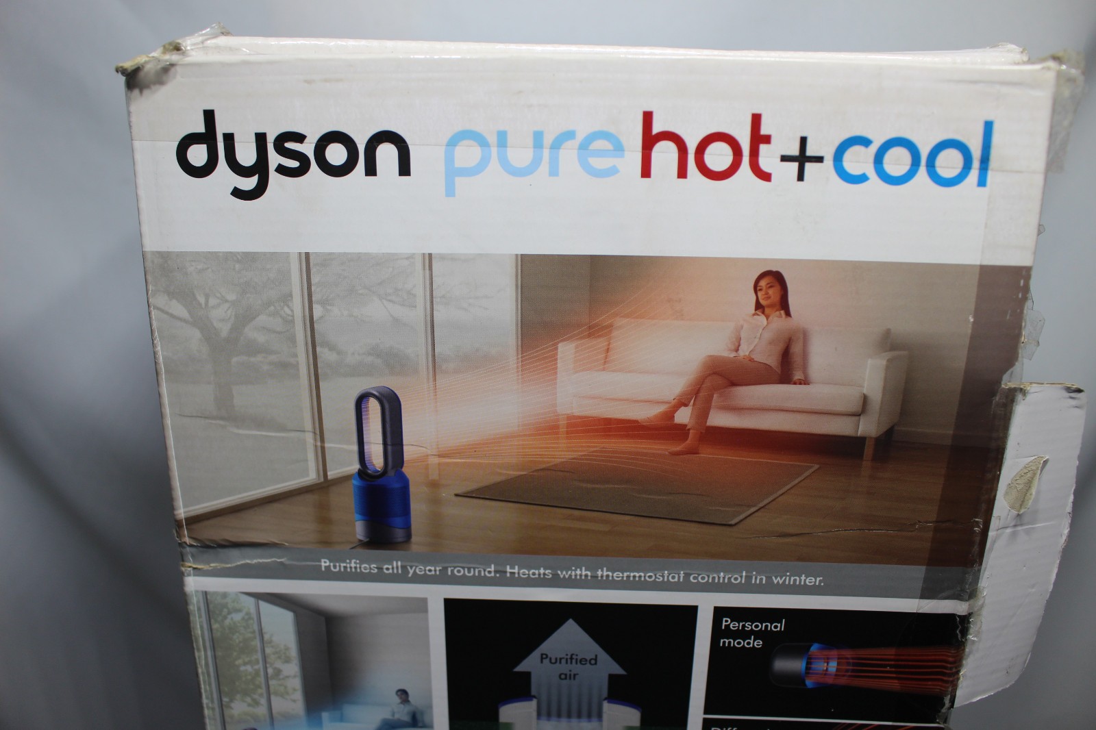 Dyson Pure Hot+Cool HP01 Air Purifier Fan Heater Blue Black w/ Remote BLUE
