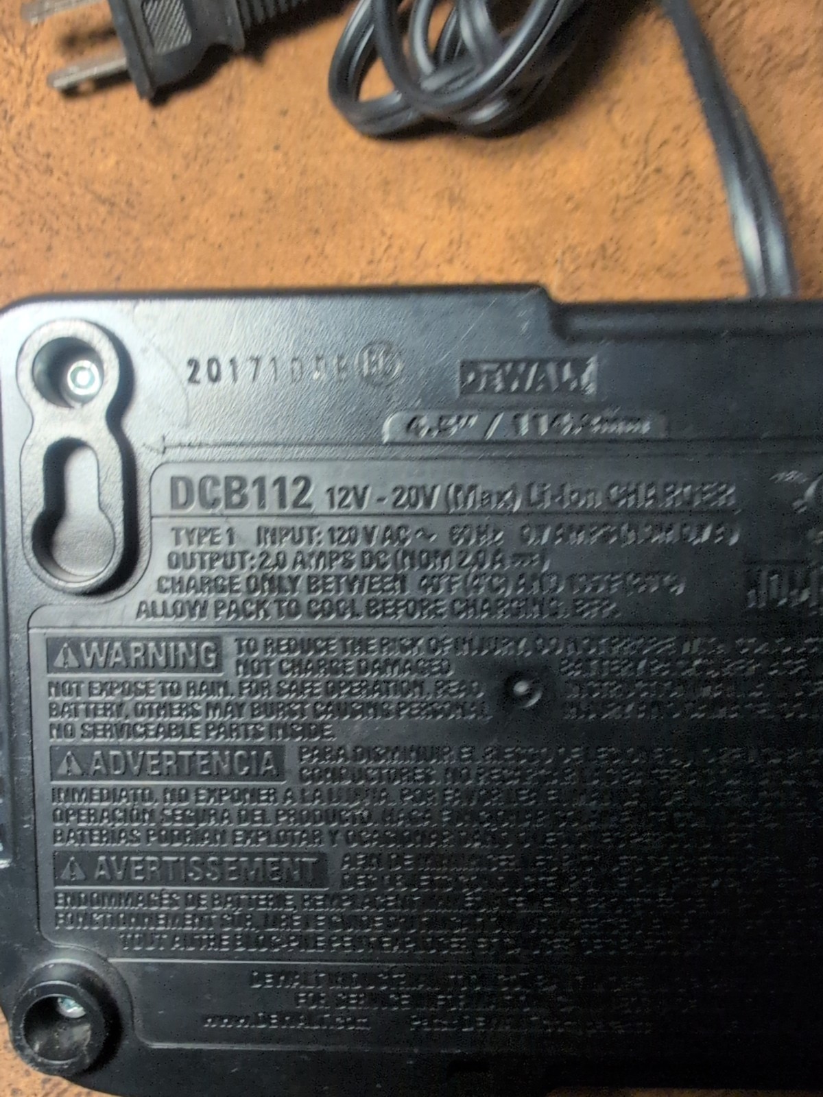 Genuine Dewalt DCB112 12V-20V Li-Ion Battery Charger DCB101 DCB105 DCB107 DCB115