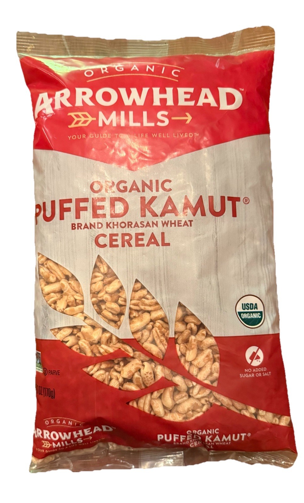 Arrowhead Mills Organic Puffed Kamut Cereal 6 oz Bags – Lot Of 4 Bags