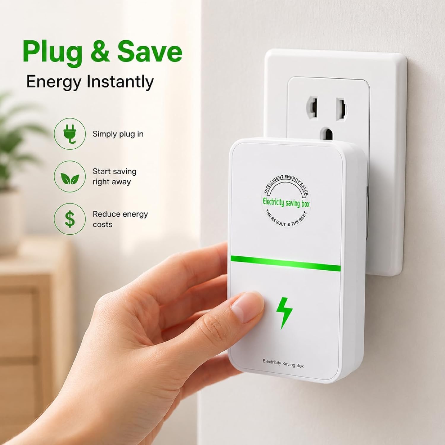 Universal Energy-Saving Box with Surge Protector Power Strip Electricity Bill