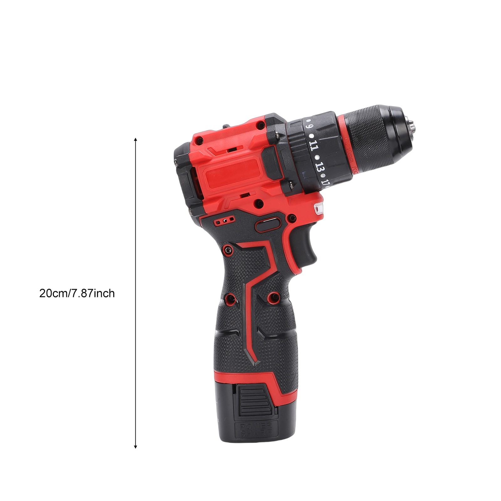 Cordless Drill Combo Kit with Brushless Drill Impact Driver 3Pcs 1300mAh Batteri