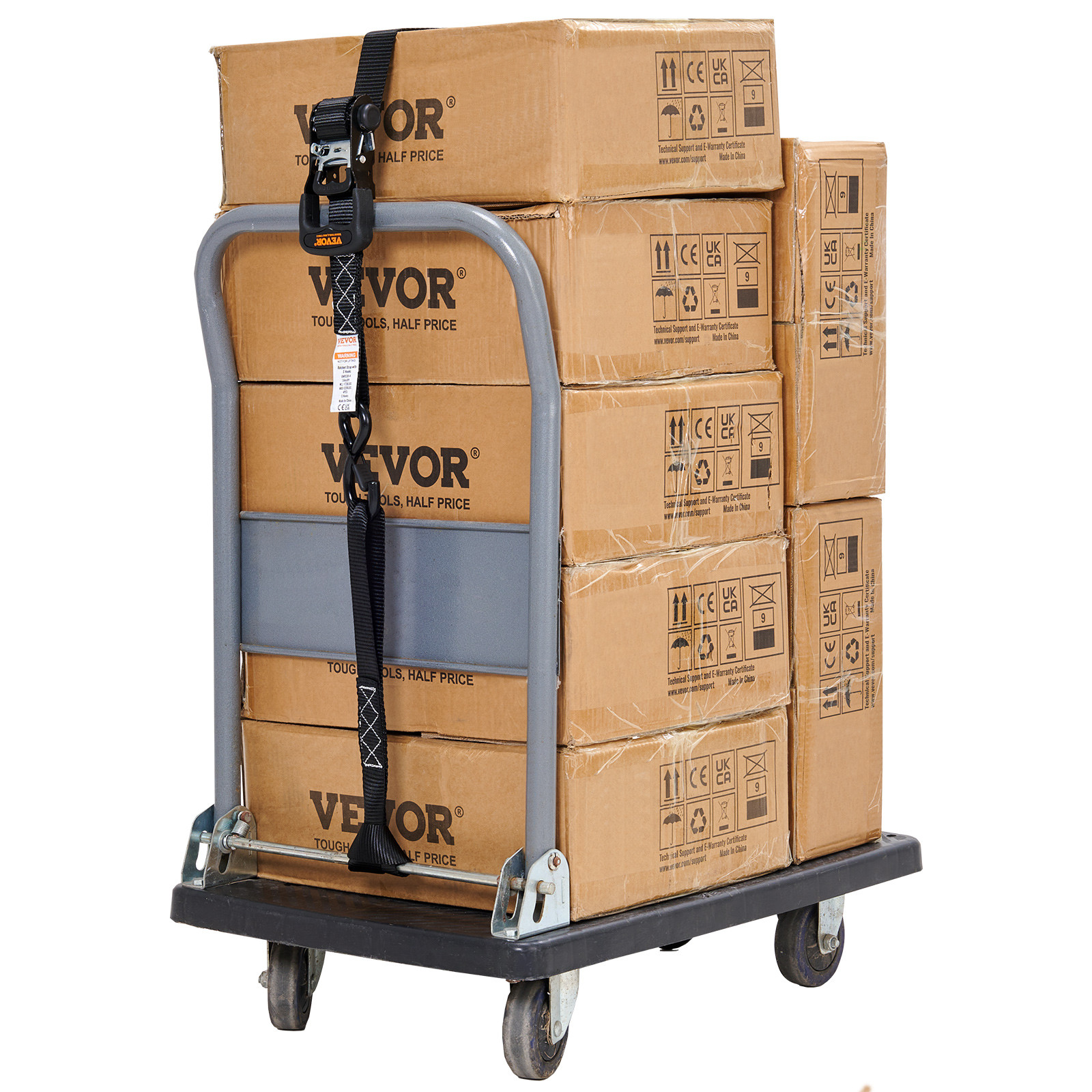 VEVOR 4 Pack Ratchet Tie Down Straps 5208 lbs 1.6″ x 8′ Heavy Duty for Cargo