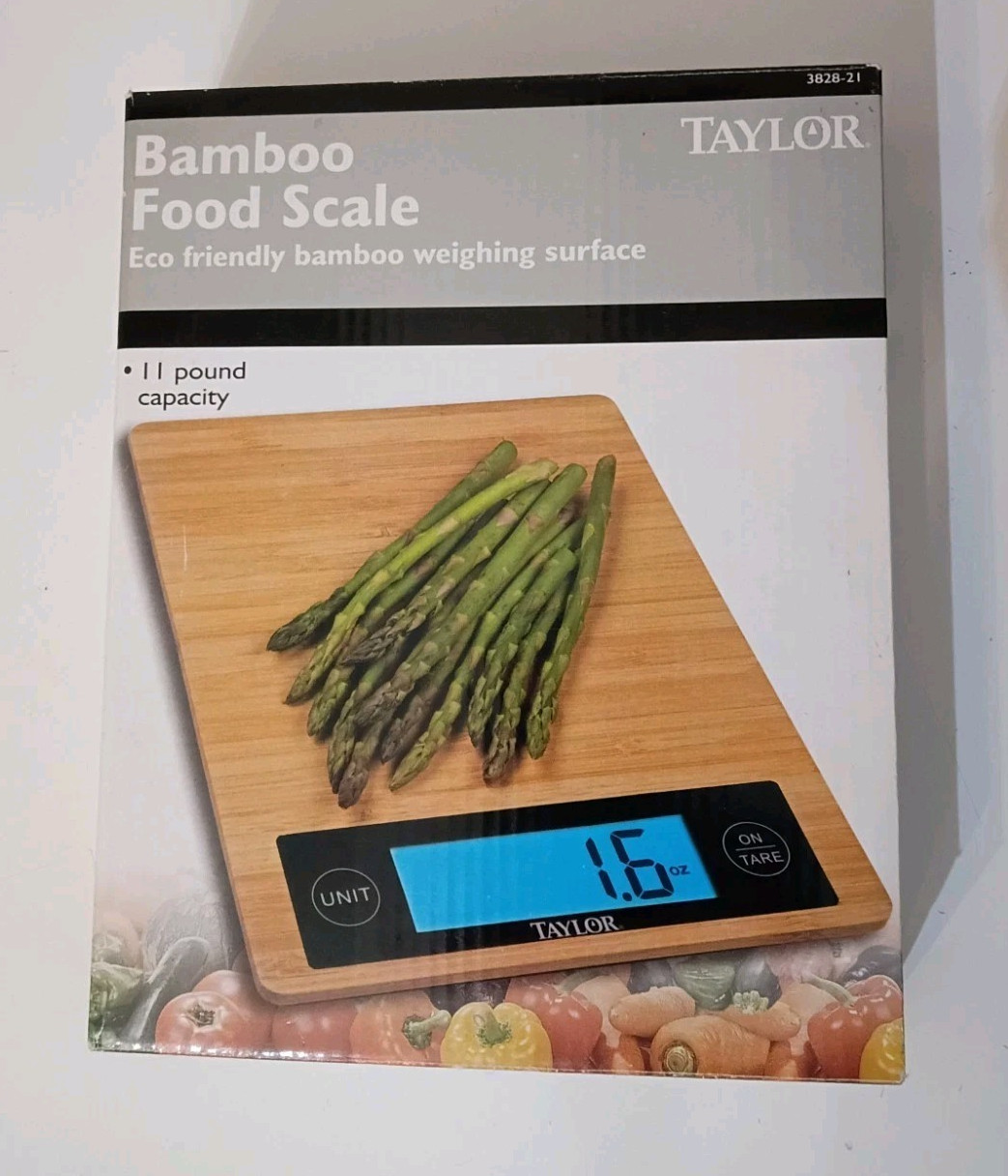 Taylor Bamboo Food Scale, 11 Pound Capacity, 3828-21