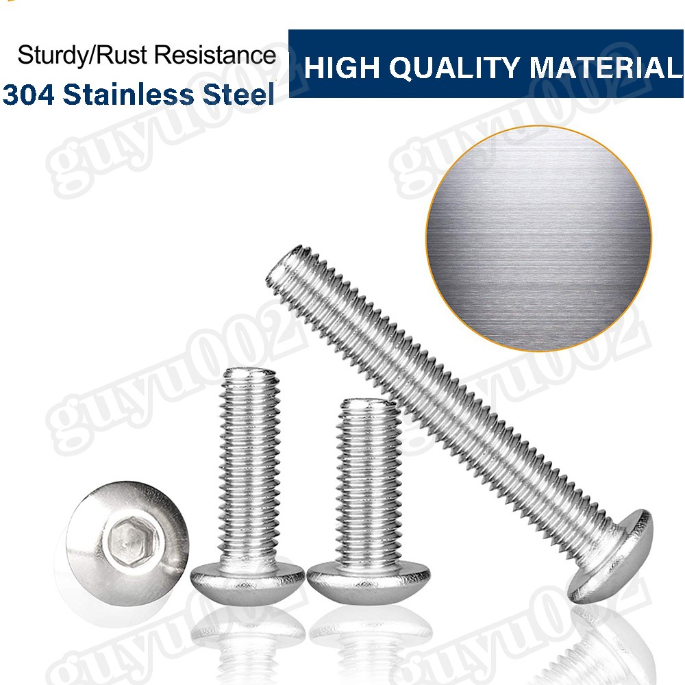1300Pcs M2 M3 M4 M5 Button Head Socket Cap Screw Bolts Nuts Washers Assortment