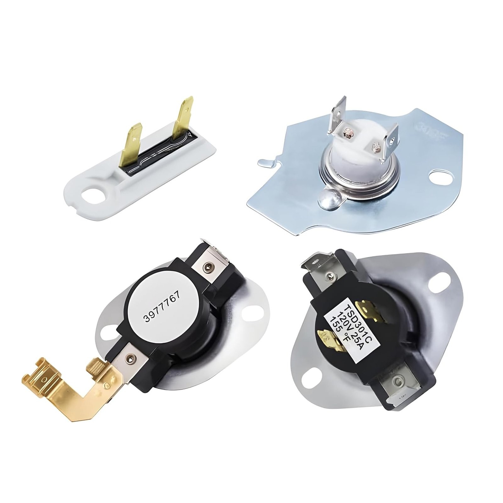 OEM 3977393 Dryer Thermostat Kit For Crosley Direct Fit With 1 PC One Time Fuse