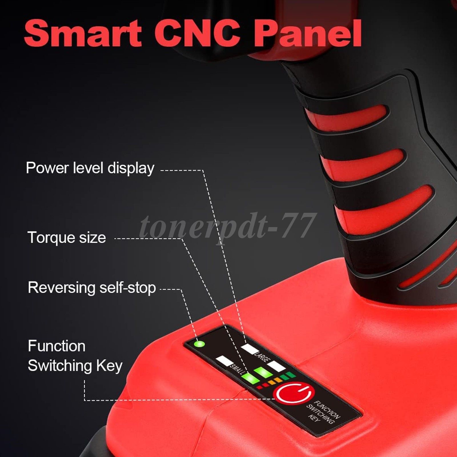 20V Cordless Harmmer Drill 1/2″in Brushless Electric Impact Wrench With Battery
