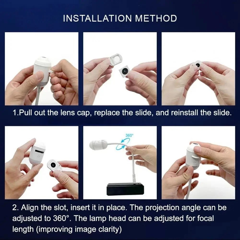 Hd Smart Dynamic 5d Holographic Night Light Projector, 2 In 1 Galaxy Night Light