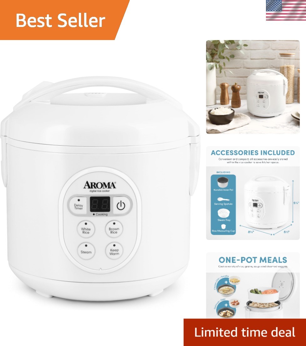 Multi-Functional 8-Cup Rice Cooker & Food Steamer with Dishwasher-Safe Parts