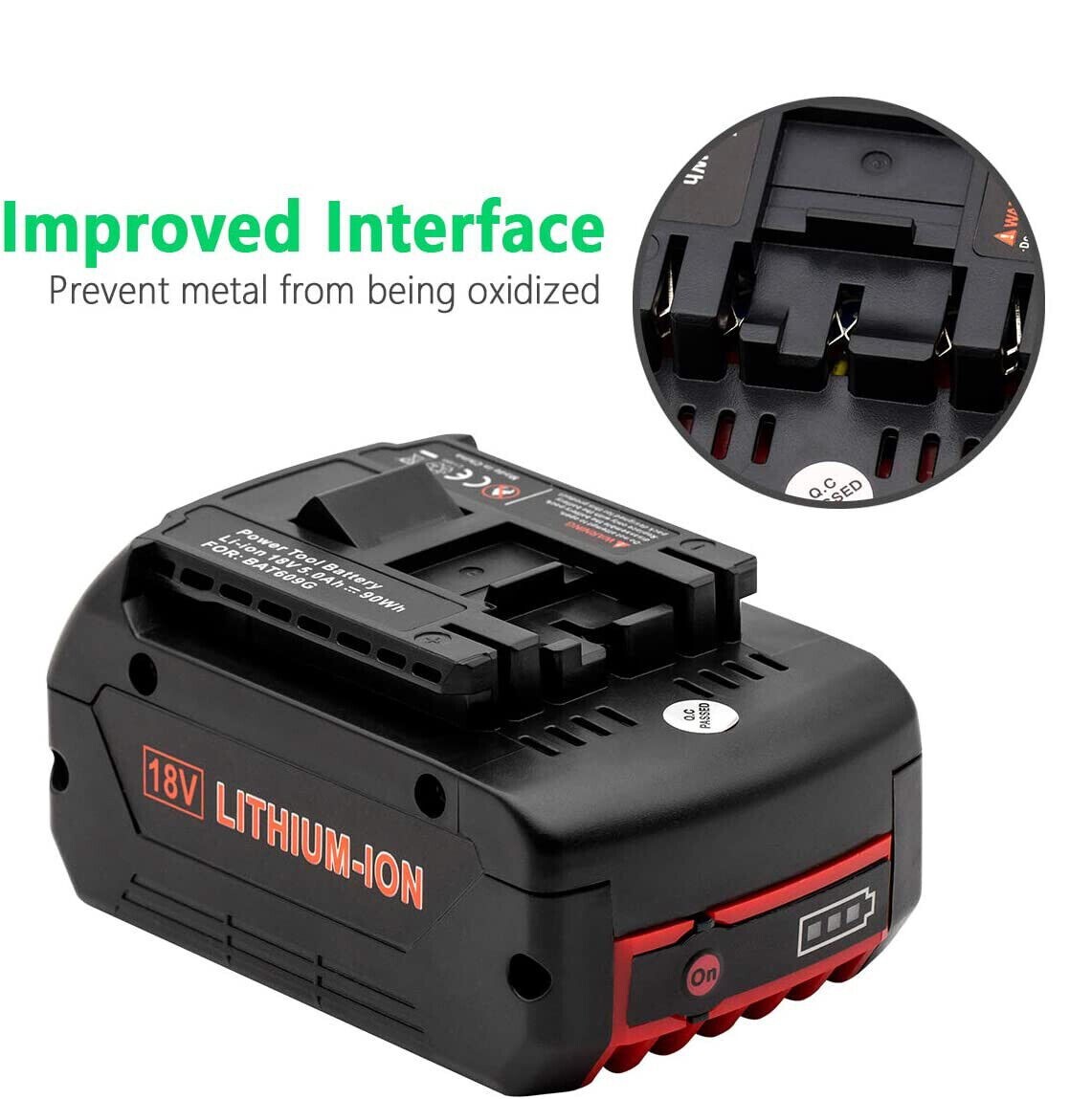 8.0AH 18V BAT618 BAT609 Li-ion Battery for Bosch BAT620 BAT610G BAT619G 24618-01