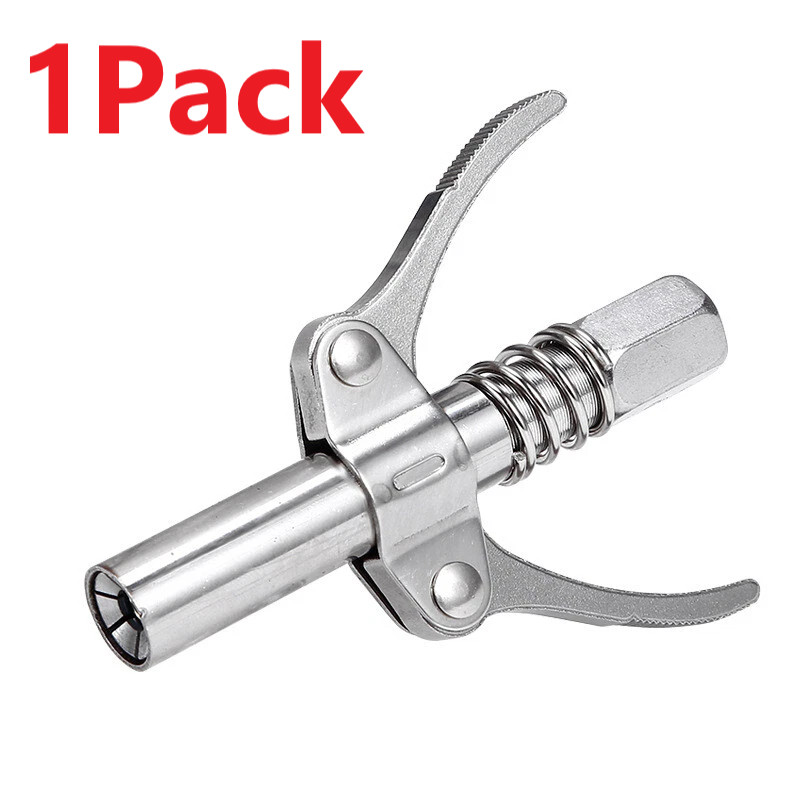 Grease Gun Coupler Double Handle High Pressure Quick Release Lock Oil Nozzles