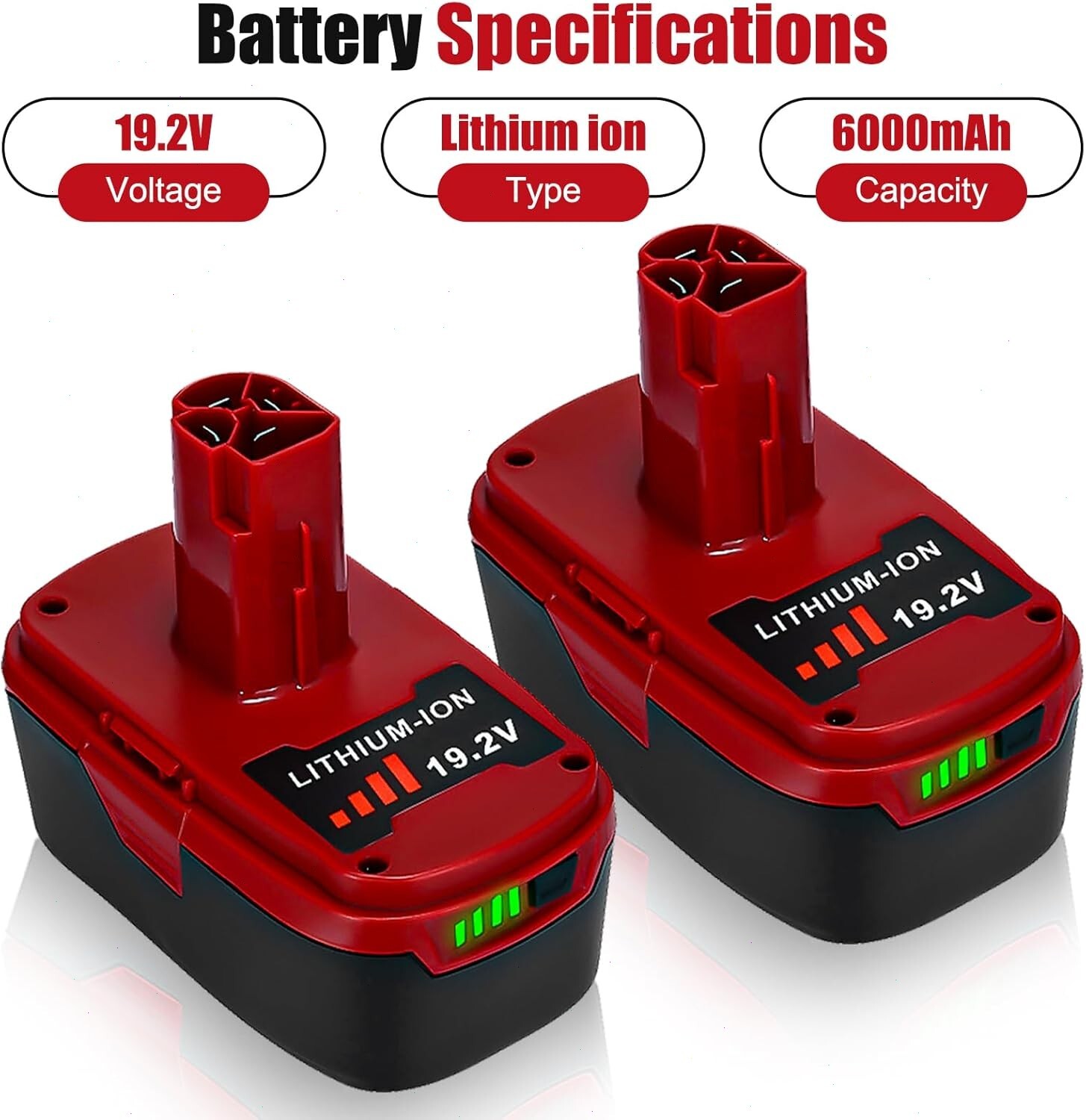 19.2V 3.0AH For Craftsman 19.2V Battery Lithium C3 DieHard XCP / Charger 11375