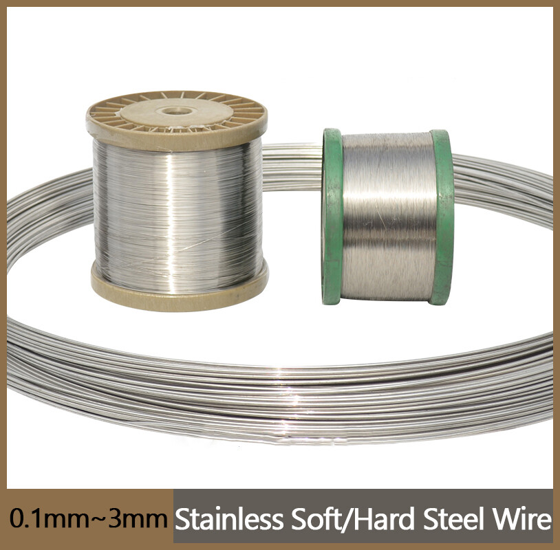 304 Stainless Steel Wire Soft/Hard Steel Wire Single Rustproof Durable 0.1mm~3mm