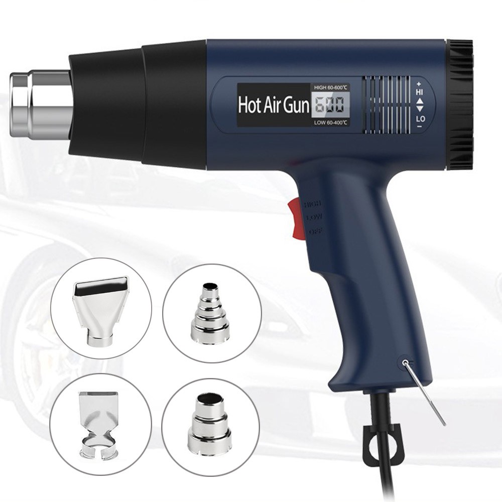 Electric Heat Gun Hot Air Gun Kit Adjustable Temperature Fast Heating Power Tool