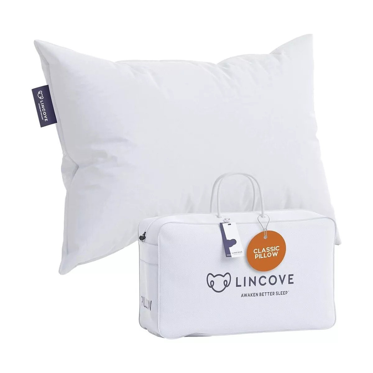 Lincove Classic™ Hotel Collection Down and Feather Bed Pillow – Made in the USA