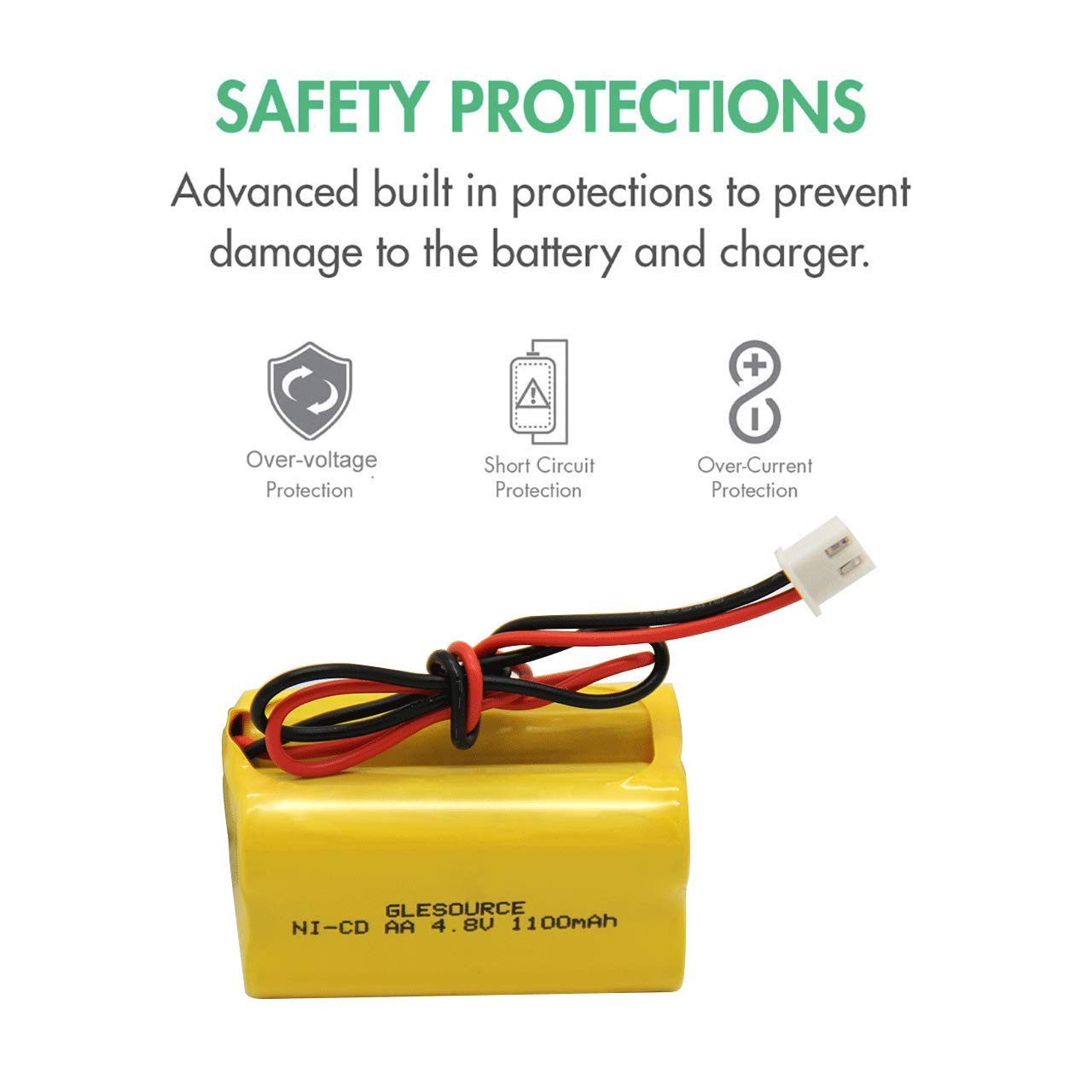 Glesource Bl93Nc487 Bl93Nc484 Baa48R Ni-Cd 4.8V 1100Mah Exit Sign Emergency