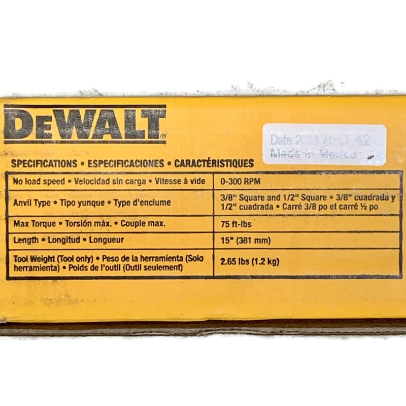 DEWALT DCF510B 20V MAX XTREME Cordless 3/8 & 1/2-in Ratcheting Wrench TOOL ONLY