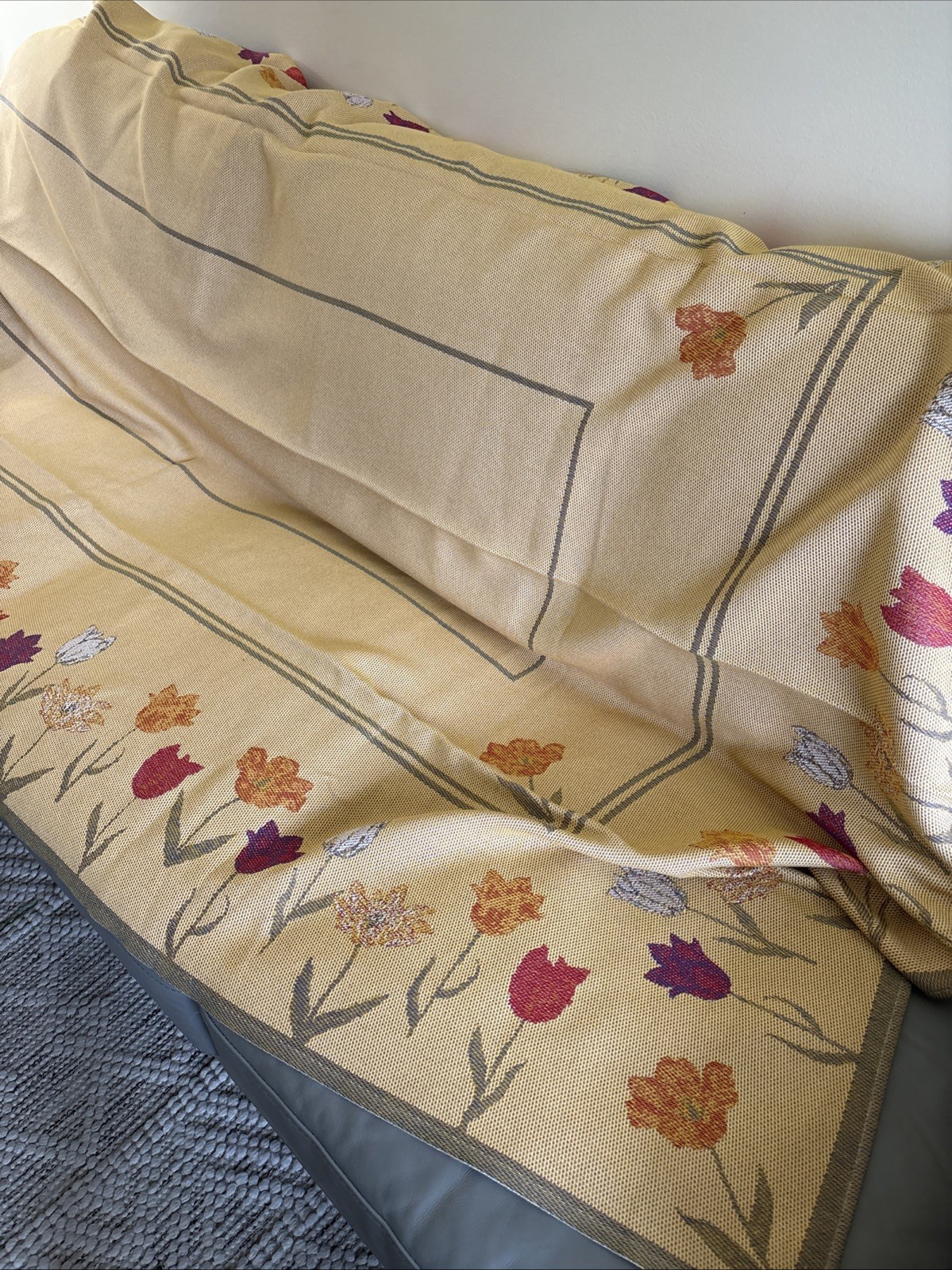 Ekelund “Sprintime”Tablecloth, Natural Cotton/Linen, 58″ X 100” Sweden Shabby