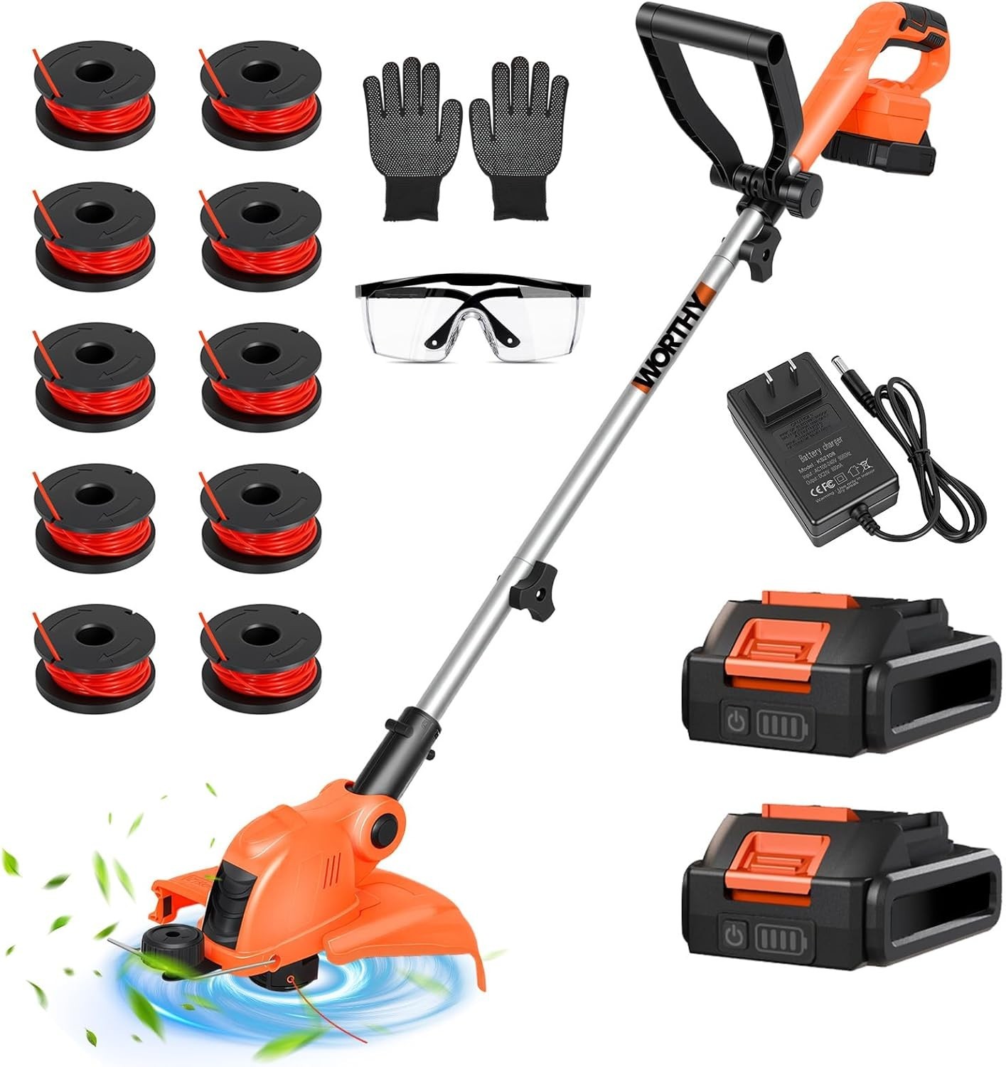 Weed Wacker Weed Eater 21V: Cordless Electric String Trimmer and Edger Lawn T…