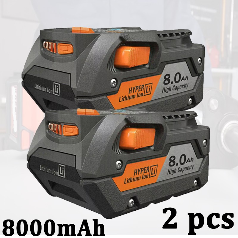 2x 8.0AH R840087 For Ridgid 18V Battery Li-ion R840083 R840085 840086 Power Tool