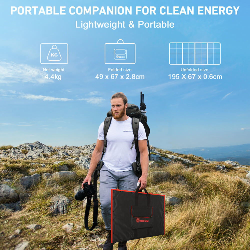 200W 12v Portable Foldable Solar Panel for Car Battery/RV/Power station/Phone