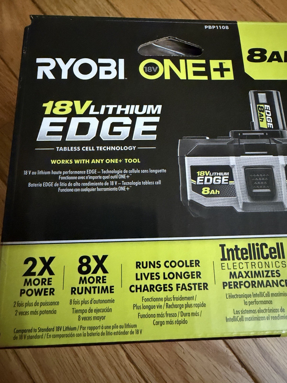 RYOBI ONE PLUS 18 V 8AH LITHIUM EDGE BATTERY