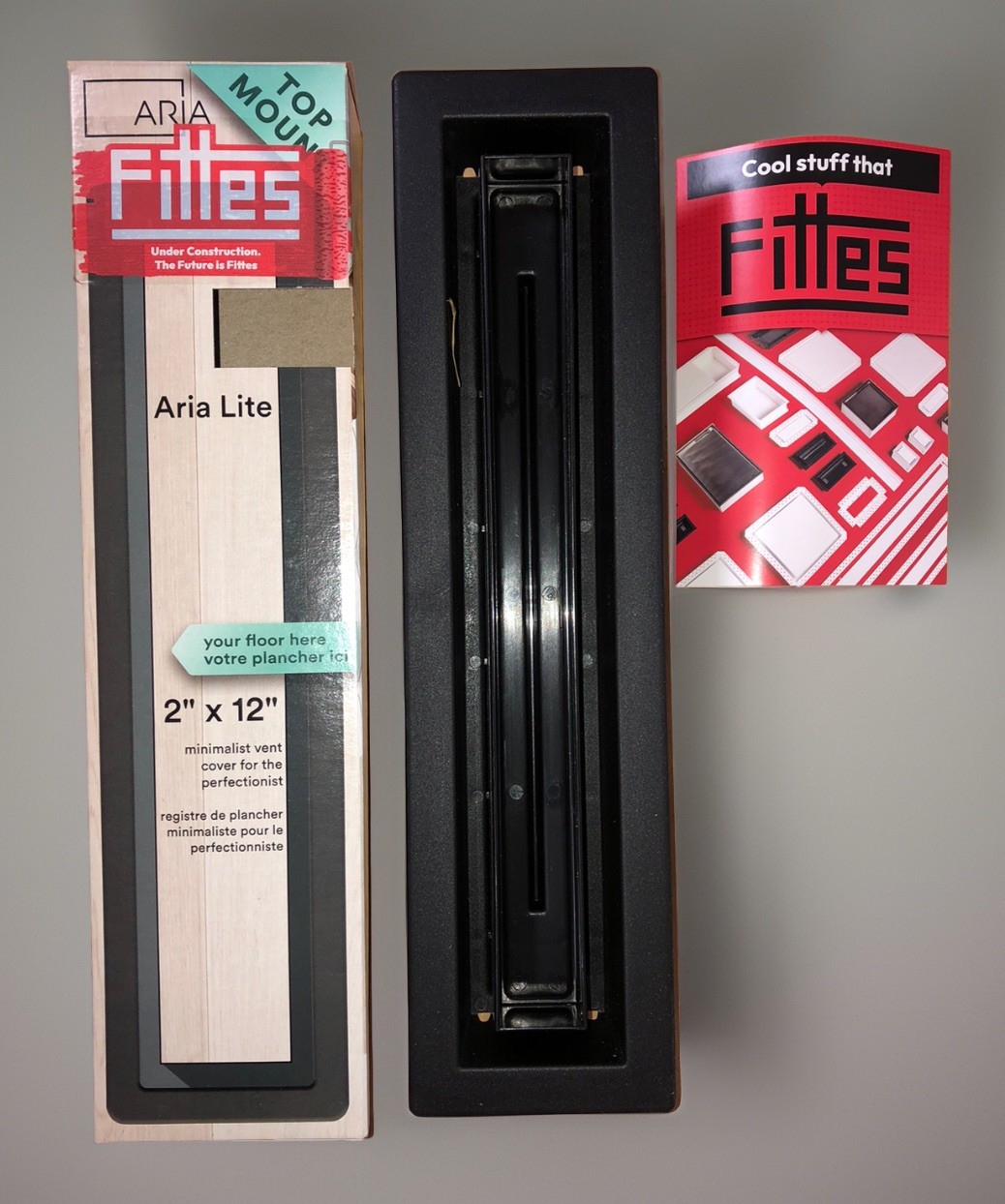 Aria Vent 2″ X 12″ Matte Black ABS Plastic Vent Cover