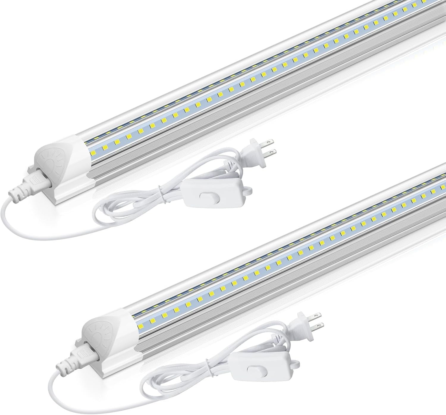 T8 2FT 4FT 8FT LED Shop Light Fixture 20W-120W LED Tube Light 6000K Linkable 36W