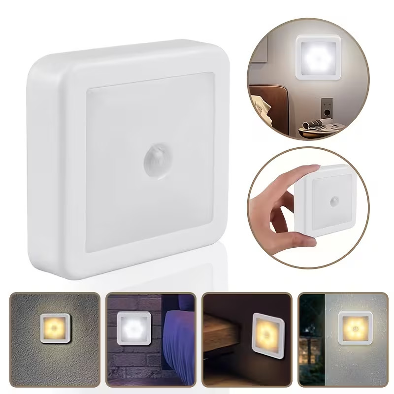Motion Sensor LED Night Light Battery Powered Indoor Closet Cabinet Wall Cabinet
