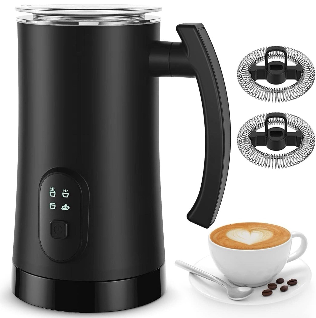 Electric Milk Frother Steamer 350ml Auto Warm And Cold Foam Maker For Coffee