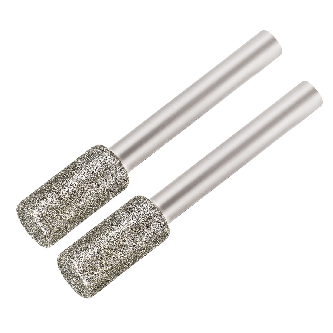 Diamond Burrs for Rotary Set 1/4-Inch Shank 10mm Cylindrical 120 Grit 2 Pcs
