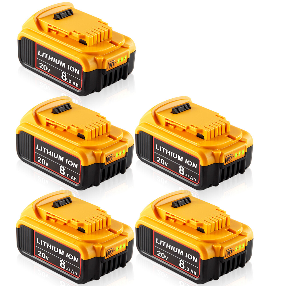 For DeWalt 20V 20Volt Max 8.0AH Lithium-ion Battery DCB206 DCB205 Charger DCB104