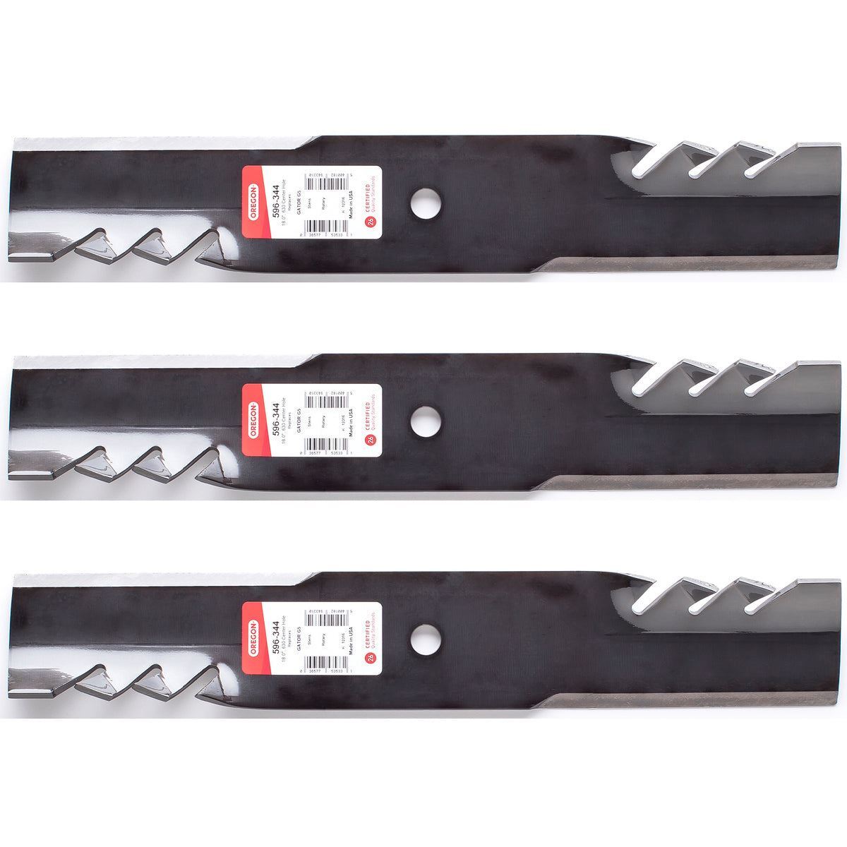 Oregon 596-344 G5 Gator Blades for 52″ Scag 48108, 481707, 481711, 482878