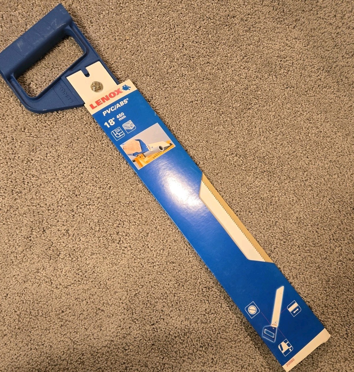 Lenox PVC/ABS 18in Plastic Pipe Hand Saw 20980