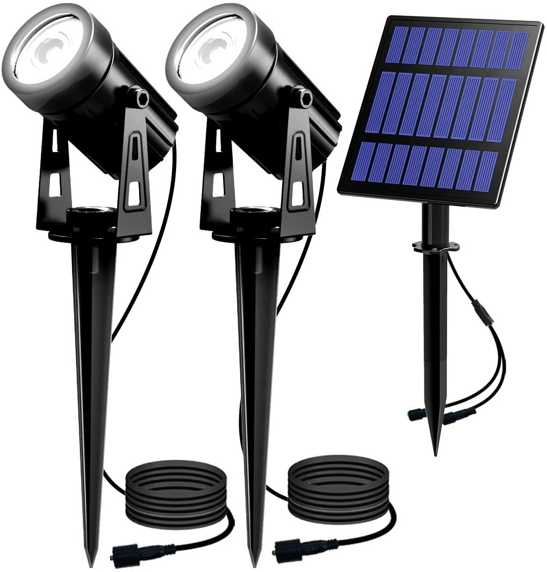 T-SUN Solar LED Spot Lights 2-IN-1 Wall Light Garden Light Outdoor Yard Lamps US