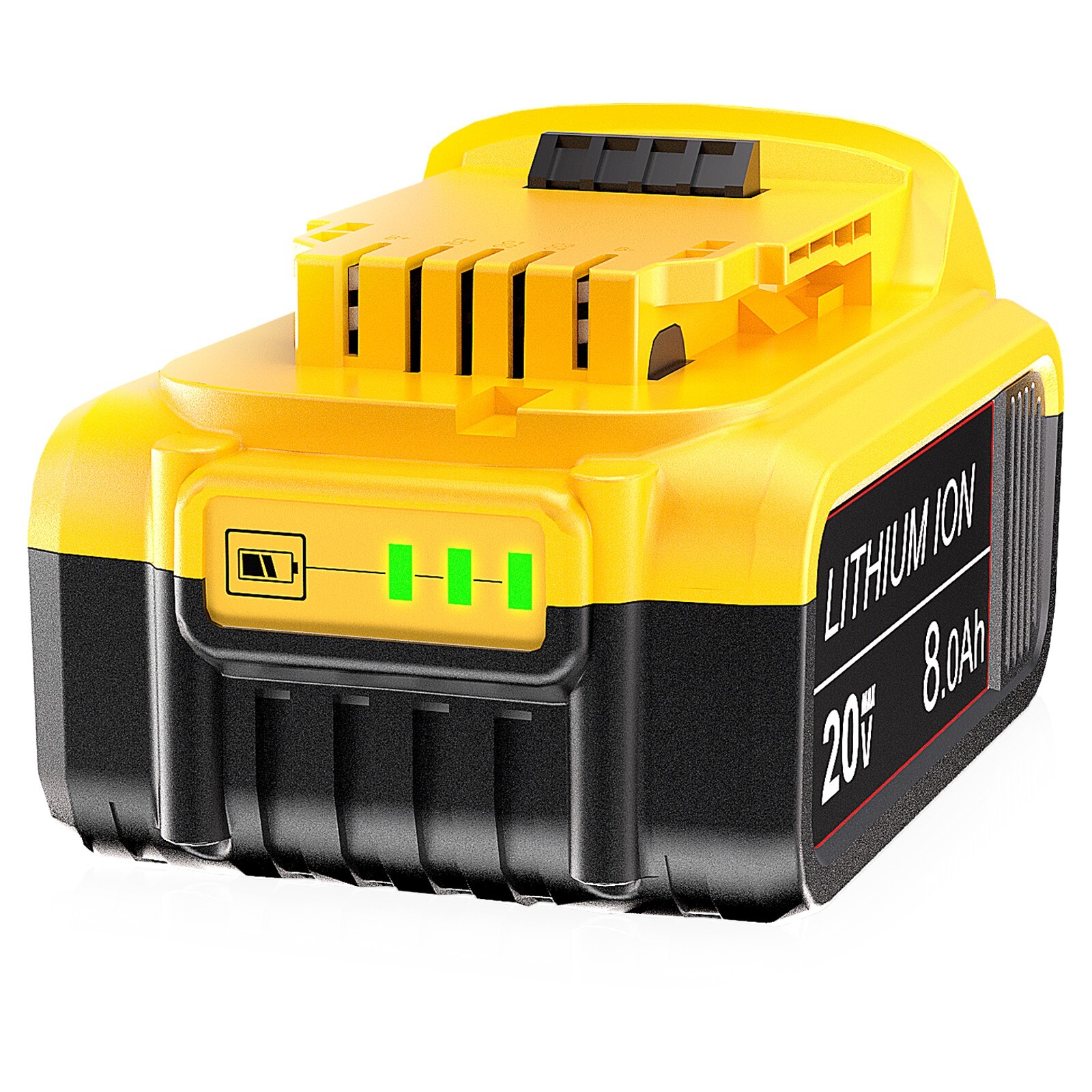 2Pack 20V 8.0AH Lithium Ion Battery For DeWalt 20 Volt Max XR DCB206-2 DCB205-2